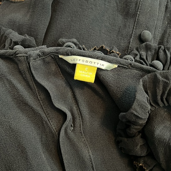 Anthropologie Leifsdottir Silk Ruffle Top - Picture 8 of 8